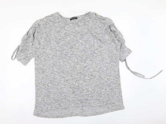 Womens UK Size 16 Selected Grey Basic Blouse