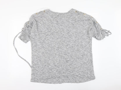 Womens UK Size 16 Selected Grey Basic Blouse