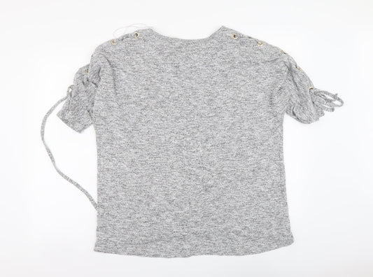 Womens UK Size 16 Selected Grey Basic Blouse