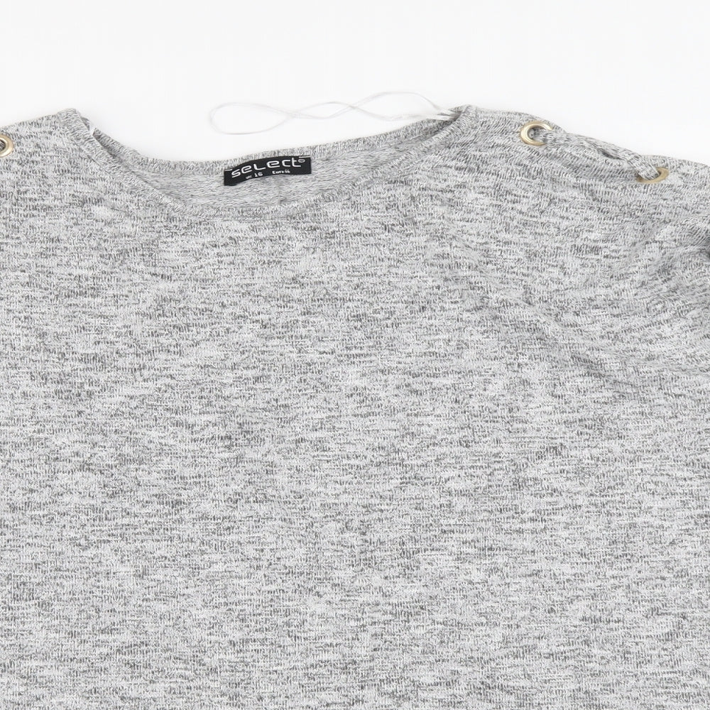 Womens UK Size 16 Selected Grey Basic Blouse