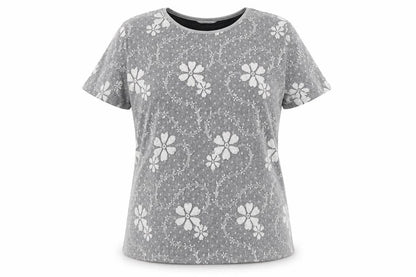 Womens UK Size 14 Berkertex Silver Basic T-Shirt