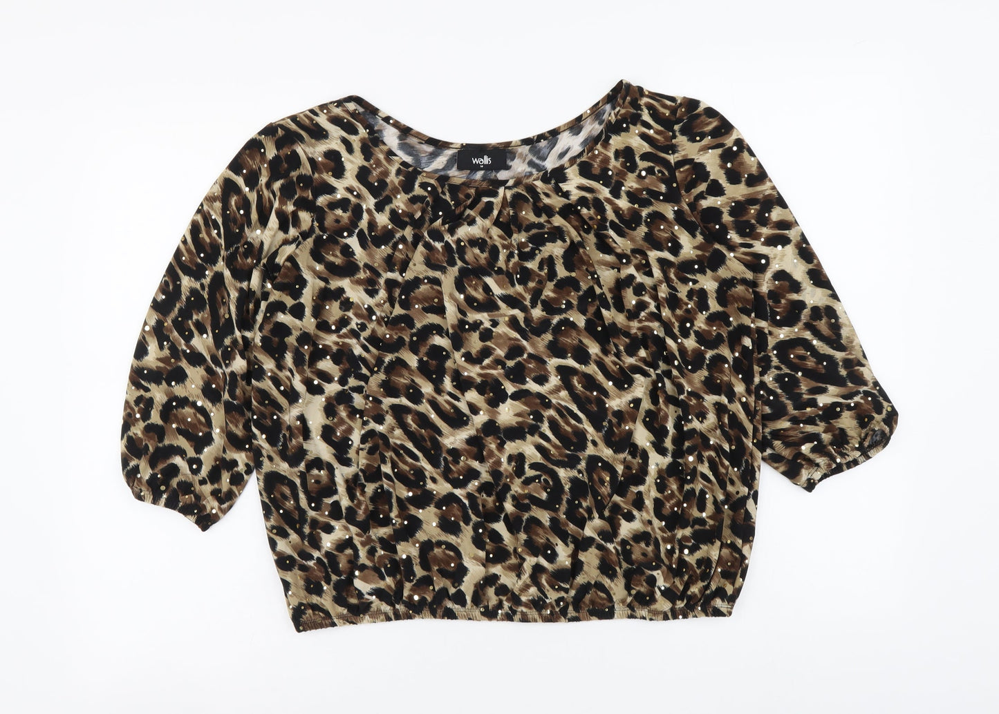 Womens UK Size M Wallis Brown Basic Blouse