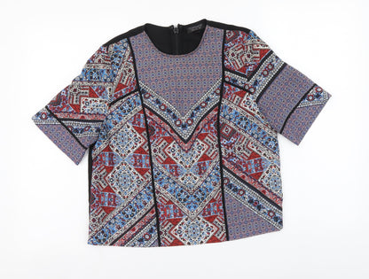 Womens UK Size 8 Topshop Multicoloured Basic Blouse