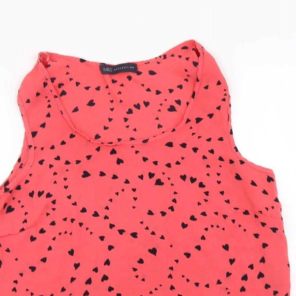 Womens UK Size 8 Marks and Spencer Pink Camisole Tank