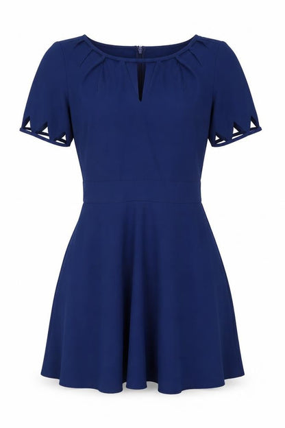 ASOS Womens Blue Polyester Mini Size 6 Round Neck Zip