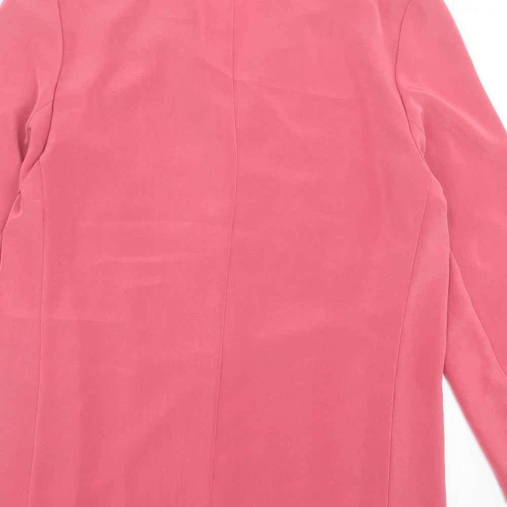 Solo Womens Pink Jacket Blazer Size 10 Button