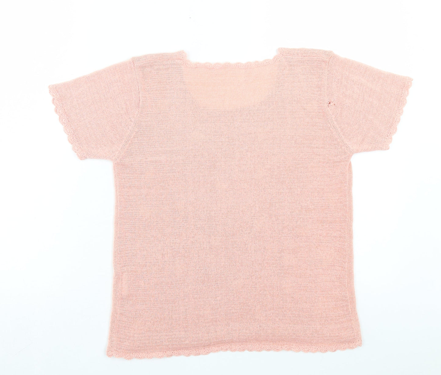Womens UK Size S Preworn Pink Basic T-Shirt