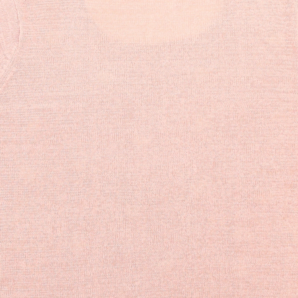 Womens UK Size S Preworn Pink Basic T-Shirt
