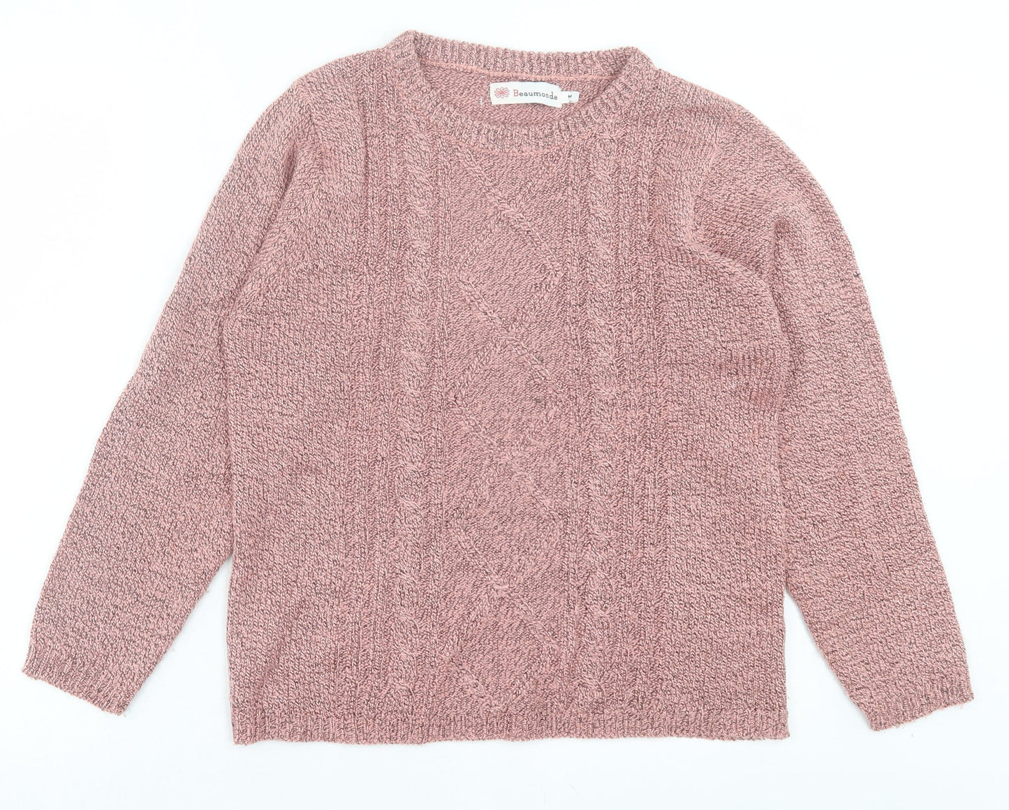 Womens UK Size M Beaumonde Pink Pullover Jumper