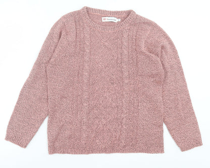 Womens UK Size M Beaumonde Pink Pullover Jumper