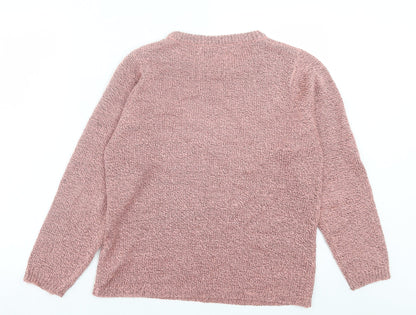 Womens UK Size M Beaumonde Pink Pullover Jumper