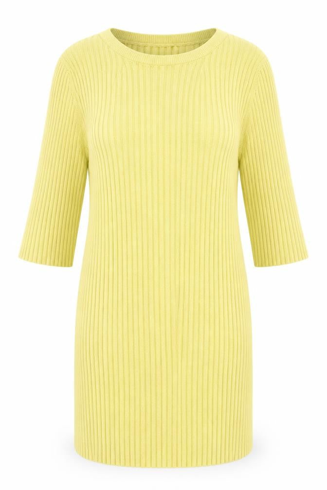 Womens UK Size 10 NEXT Yellow Basic T-Shirt