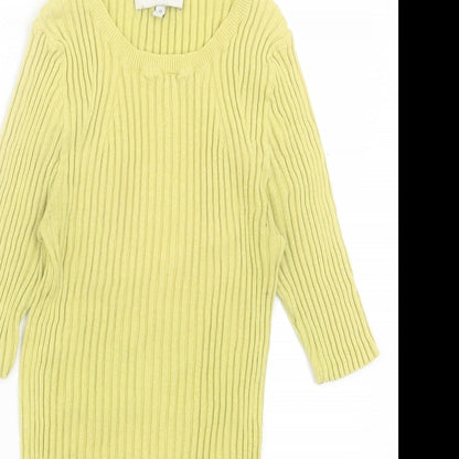 Womens UK Size 10 NEXT Yellow Basic T-Shirt