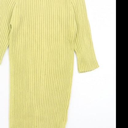 Womens UK Size 10 NEXT Yellow Basic T-Shirt