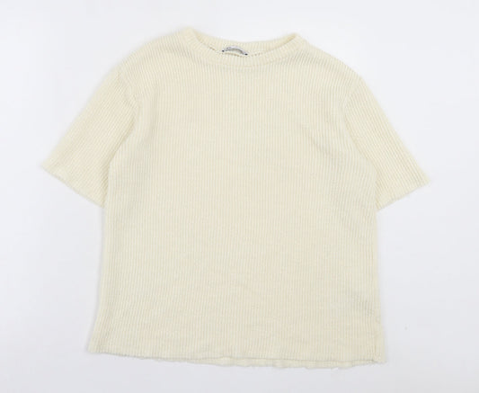 Womens UK Size S Zara Ivory Pullover Jumper