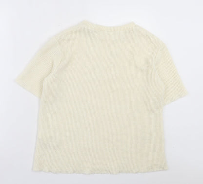 Womens UK Size S Zara Ivory Pullover Jumper