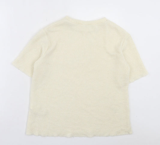 Womens UK Size S Zara Ivory Pullover Jumper