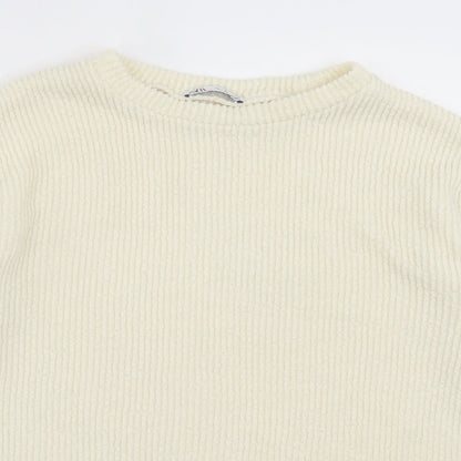 Womens UK Size S Zara Ivory Pullover Jumper
