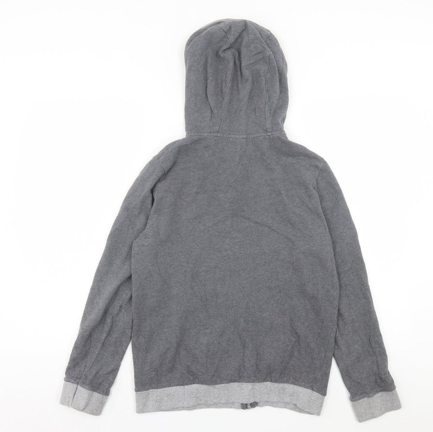 F&F Boys Grey Cotton Full Zip Hoodie Size 12-13 Years Zip