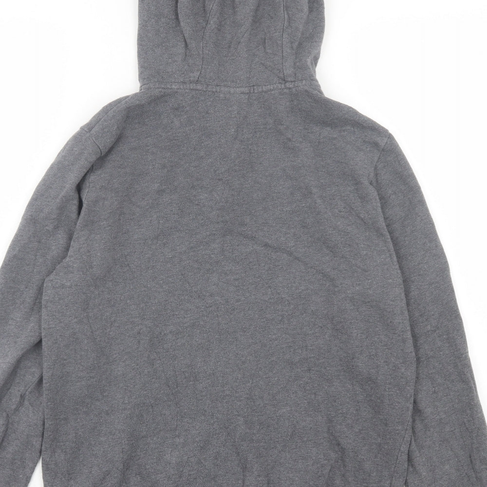 F&F Boys Grey Cotton Full Zip Hoodie Size 12-13 Years Zip