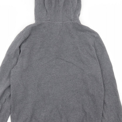 F&F Boys Grey Cotton Full Zip Hoodie Size 12-13 Years Zip