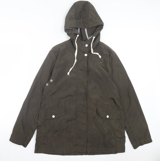 Boohoo Womens Green Jacket Size 10 Zip