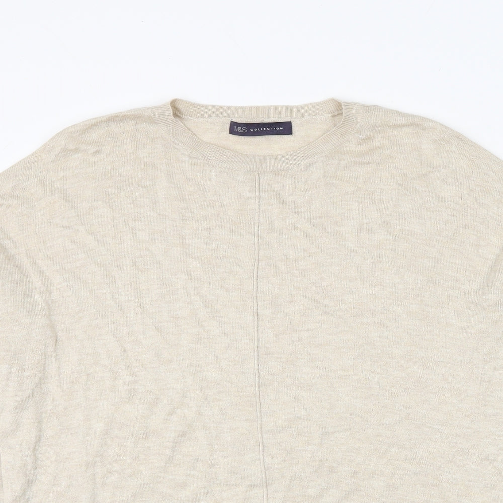 Womens UK Size L Marks and Spencer Beige Pullover Jumper