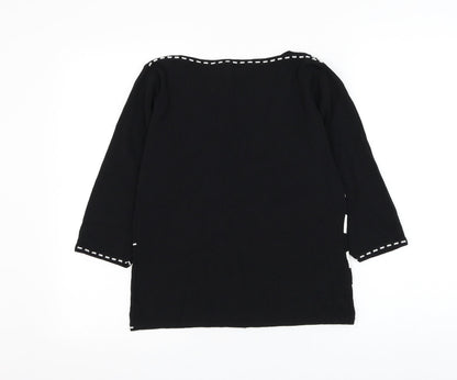 Womens UK Size 14 Ellie Louise Black Pullover Jumper