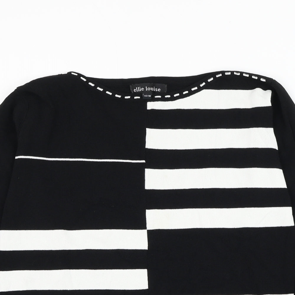 Womens UK Size 14 Ellie Louise Black Pullover Jumper
