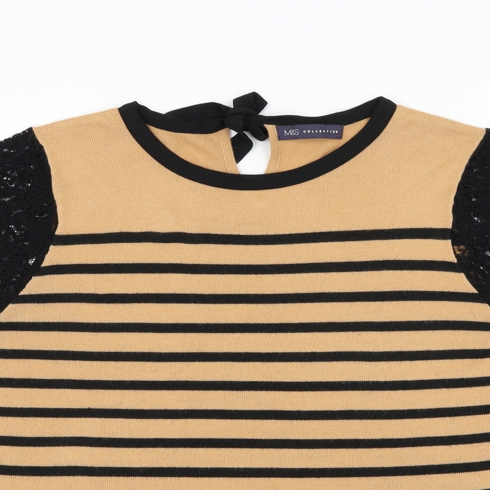 Womens UK Size 14 Marks and Spencer Brown Pullover Jumper