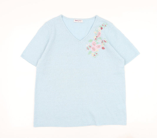 Womens UK Size M Bonmarché Blue Pullover Jumper