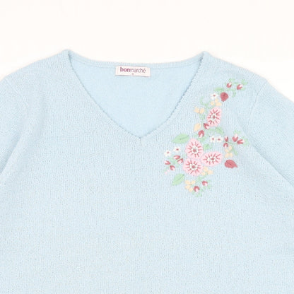 Womens UK Size M Bonmarché Blue Pullover Jumper