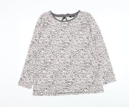 F&F Womens Multicoloured Round Neck Animal Print Polyester Pullover Jumper Size 18 - Zebra Print