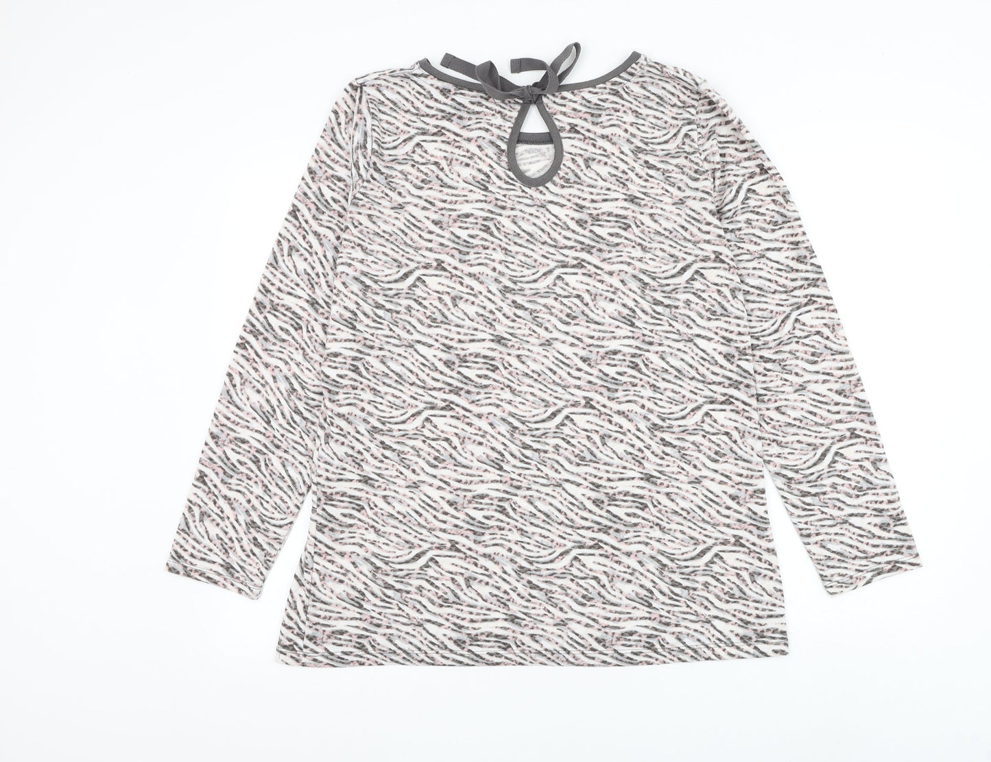 F&F Womens Multicoloured Round Neck Animal Print Polyester Pullover Jumper Size 18 - Zebra Print