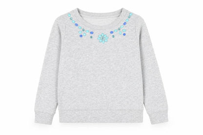 Gap Girls Grey Cotton Pullover Sweatshirt Size 8-9 Years Pullover