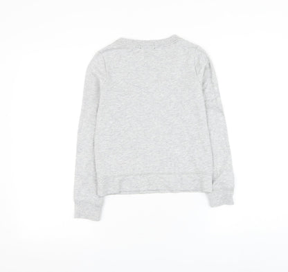 Gap Girls Grey Cotton Pullover Sweatshirt Size 8-9 Years Pullover