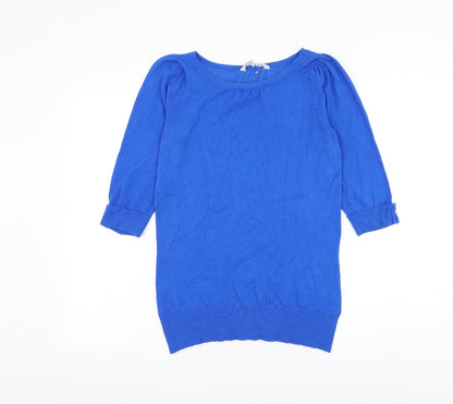 Womens UK Size 10 Red Herring Blue Pullover Jumper