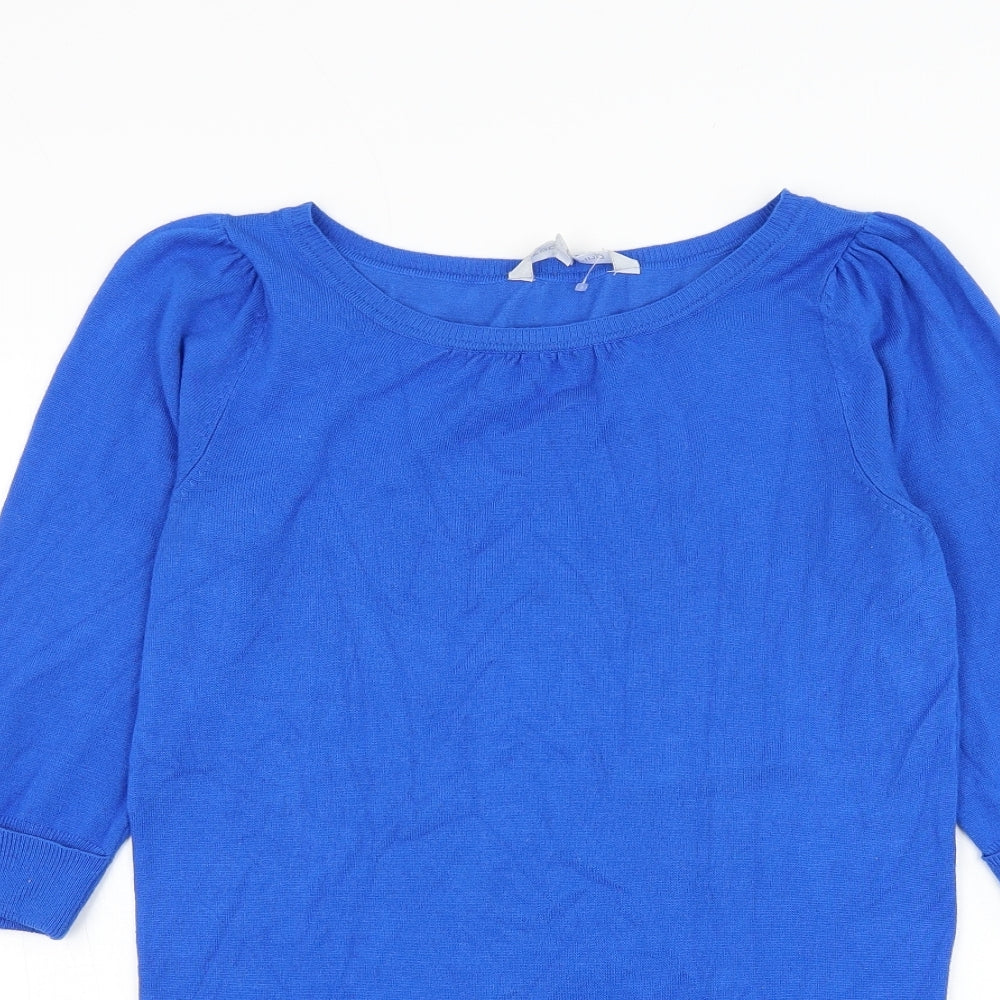 Womens UK Size 10 Red Herring Blue Pullover Jumper