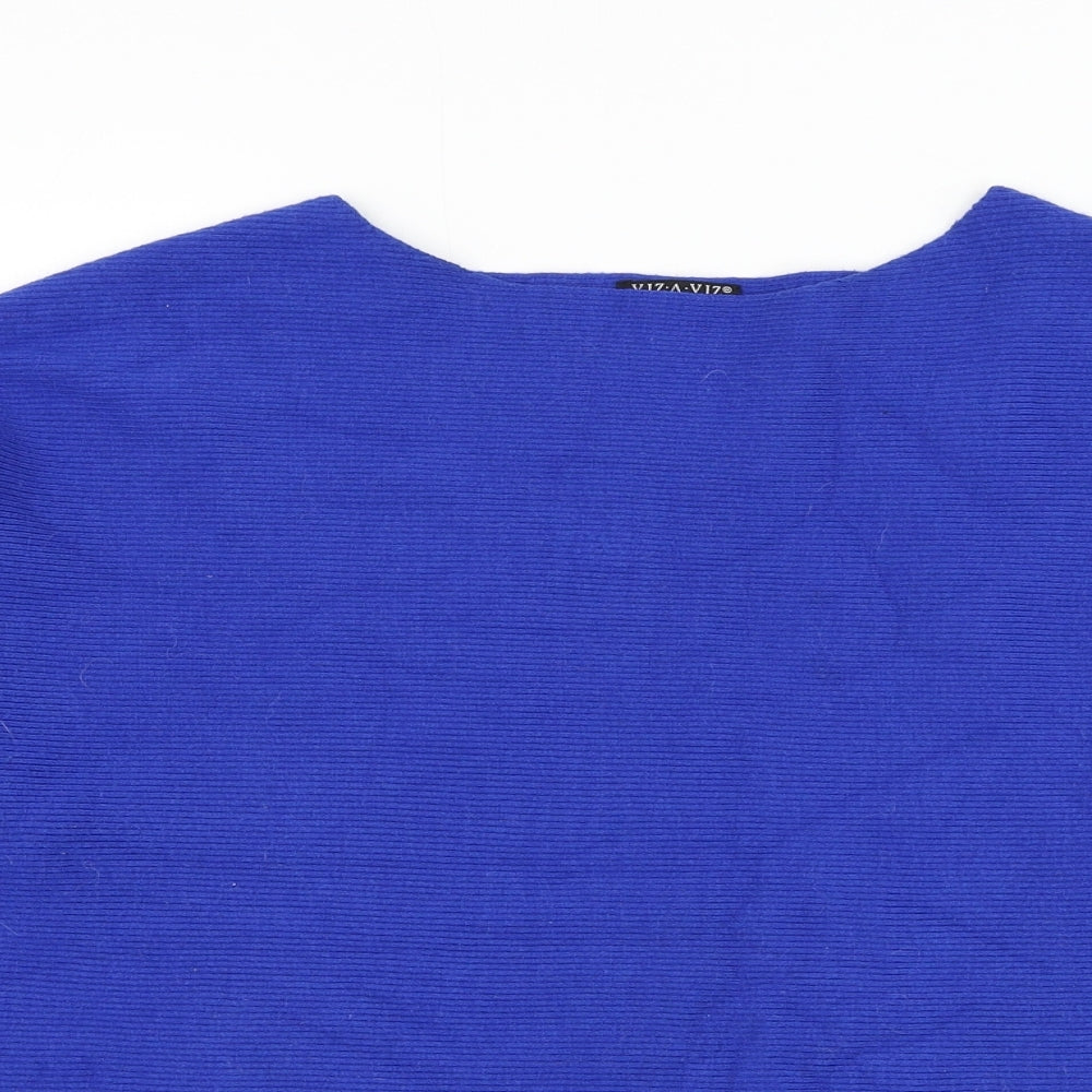 Womens UK Size L Viz A Viz Blue Pullover Jumper