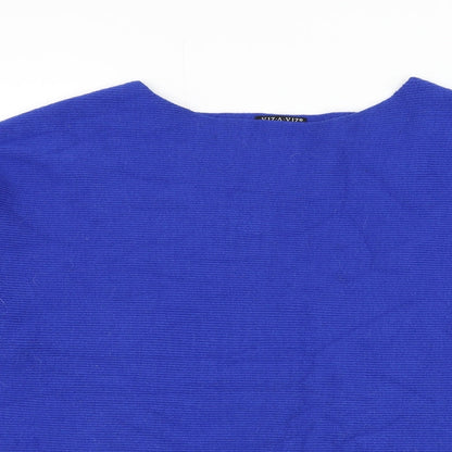 Womens UK Size L Viz A Viz Blue Pullover Jumper