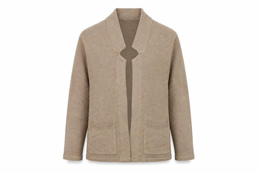 Womens UK Size 2 Marble Brown Cardigan Jumper