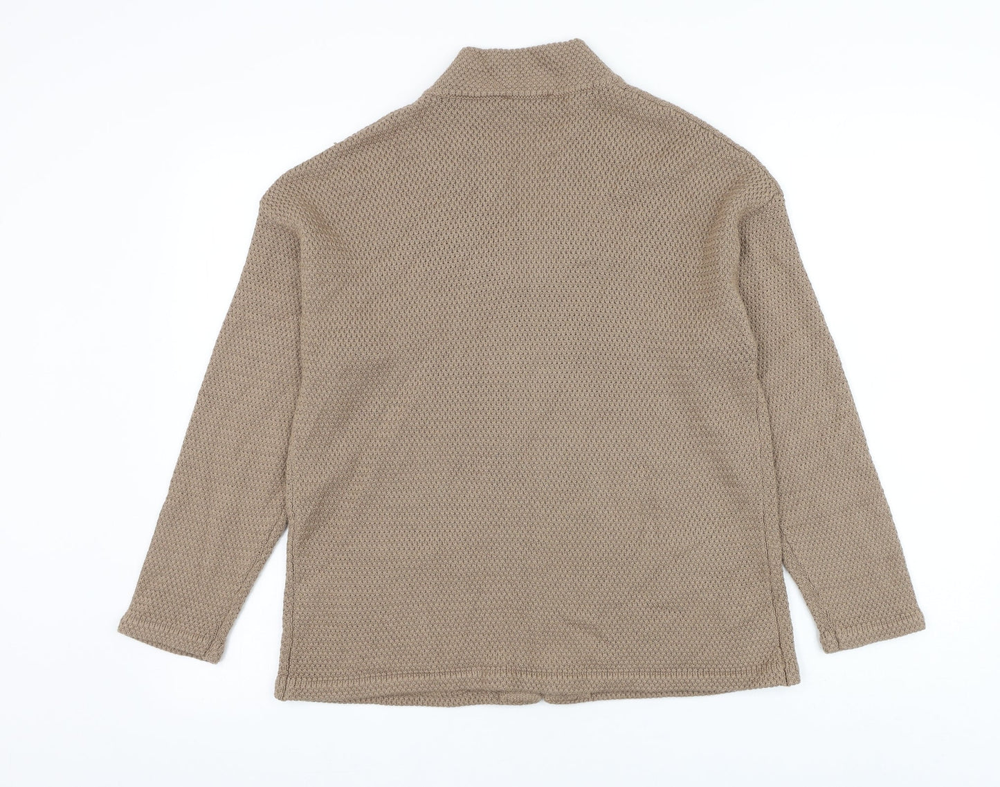 Womens UK Size 2 Marble Brown Cardigan Jumper