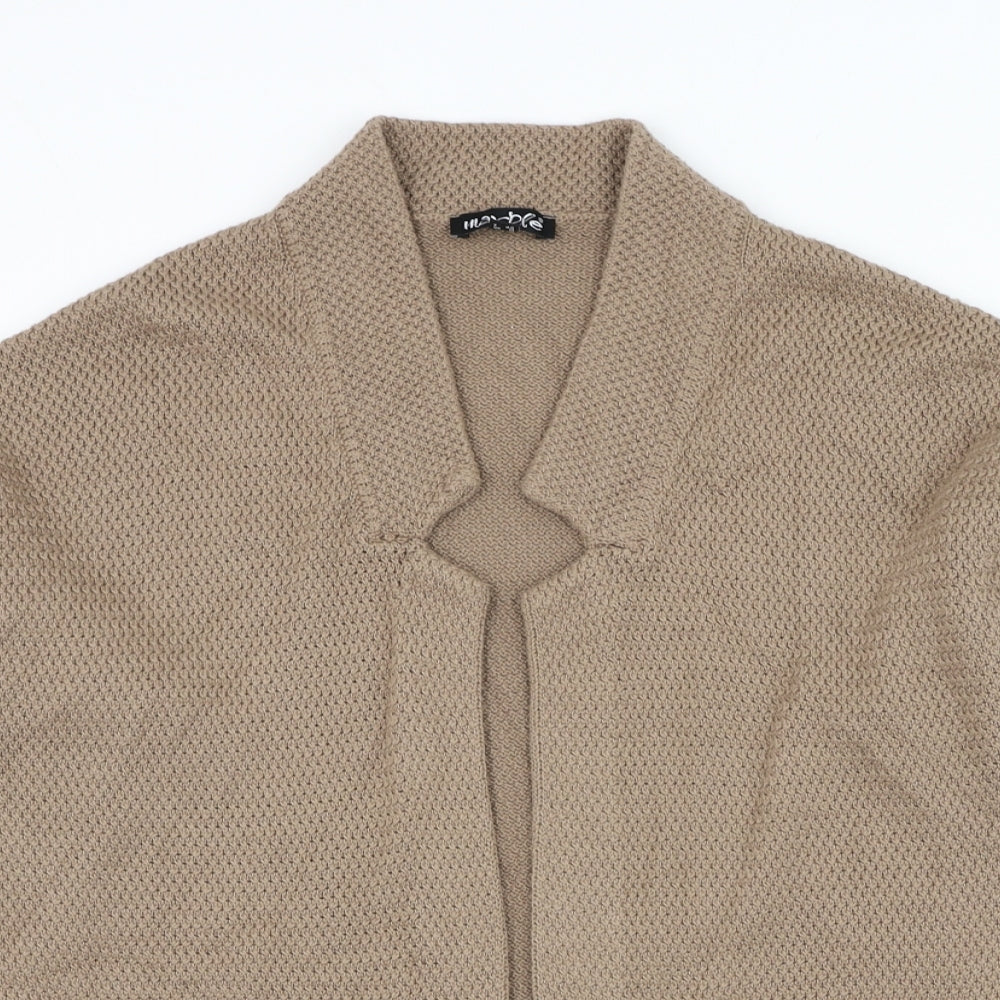 Womens UK Size 2 Marble Brown Cardigan Jumper