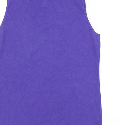 Chico's Womens Purple V-Neck Rayon Vest Jumper Size XS