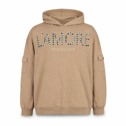Select Womens Brown Cotton Pullover Hoodie Size 10 Pullover - L'amour