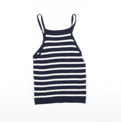 Womens UK Size S Preworn Blue Basic Tank