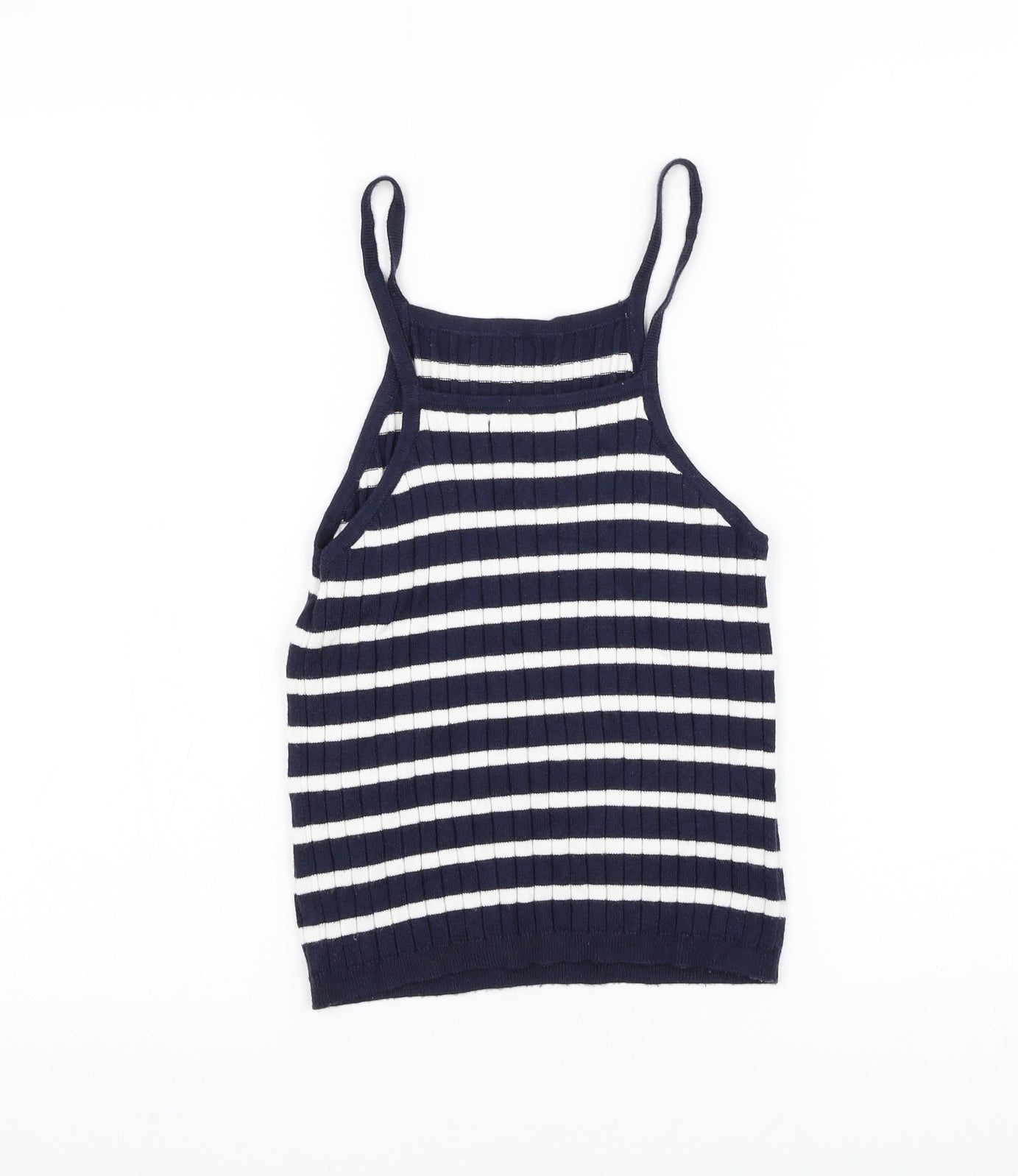 Womens UK Size S Preworn Blue Basic Tank