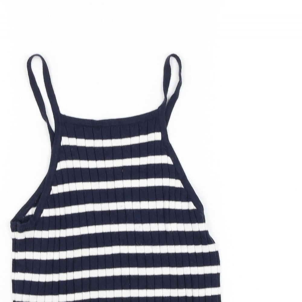 Womens UK Size S Preworn Blue Basic Tank