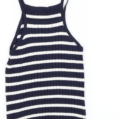 Womens UK Size S Preworn Blue Basic Tank