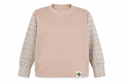 Preworn Womens Pink Geometric Polyester Pullover Sweatshirt Size L Pullover